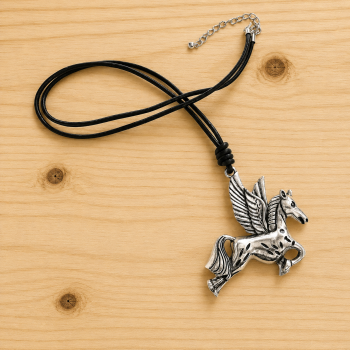 Preview: "Pegasus" am langen Lederband - ca. 80 cm