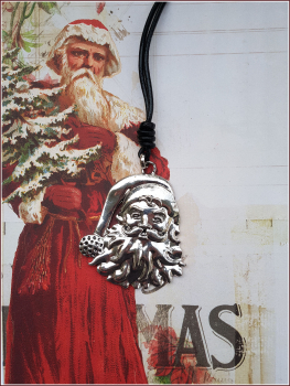 Halskette "Santa Claus" am langen Lederband