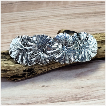 Haarschmuck "Ginkgoblätter" in der Farbe Antiksilber