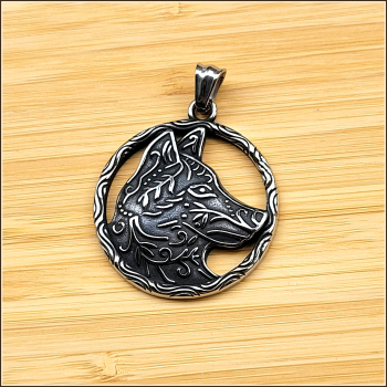 Kettenanhänger „Wolf“ aus Edelstahl