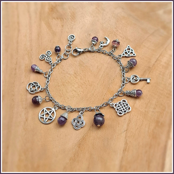 Bettelarmband „Amethyst Witchcraft“ – 21,5 bis 23 cm - Unikat