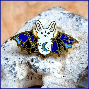 Pin "Blaue Fledermaus"
