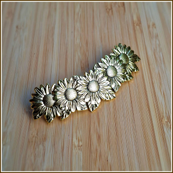 Haarspange „Sonnenblumen“ in Antikgold