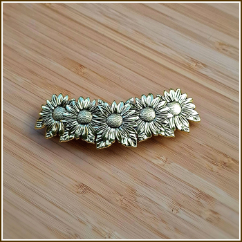 Haarspange „Sonnenblumen“ in Antikgold