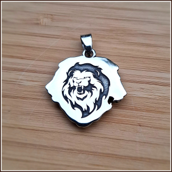 Kettenanhänger "Löwenbrüder" aus Edelstahl