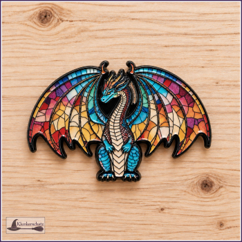 Pin "Geflügelter, sitzender Drache"