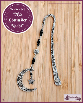 Lesezeichen „Nyx – Göttin der Nacht“ – ein Unikat!