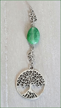 Fenster-, Wand-  oder Altarschmuck "Lebensbaum & grüner Achat" - ein Unikat!