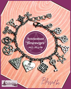 Bettelarmband „Hexensegen“ – 20,7 bis 22,3 cm - Unikat