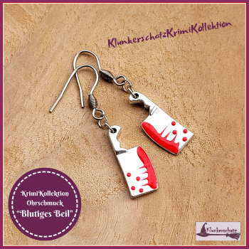 KrimiKollektion - Ohrschmuck „Blutiges Beil“