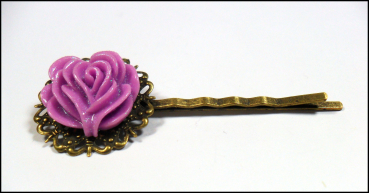Haarklemme "Purple Rose"