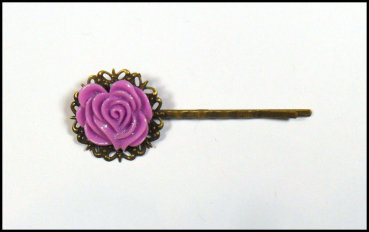 Haarklemme "Purple Rose"