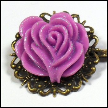Haarklemme "Purple Rose"