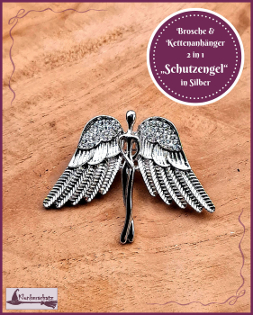 Brosche & Kettenanhänger „Schutzengel“ in Silber