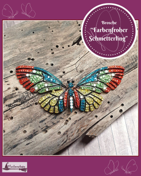 Brosche „Farbenfroher Schmetterling“