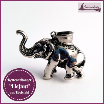 Kettenanhänger "Elefant" aus Edelstahl