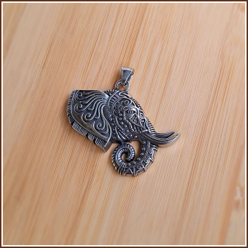 Kettenanhänger „Elefantenkopf Ganesha“ aus Edelstahl