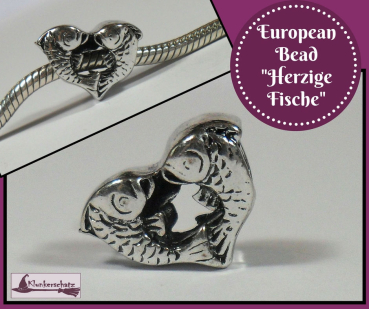European Bead "Herzige Fische"