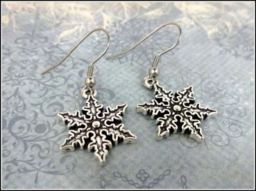 "Victorian Snowflake" - Schneeflocken-Ohrhänger