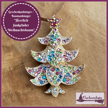 Geschenkanhänger / Weihnachtsbaumanhänger / "Herrlich funkelnder Weihnachtsbaum"