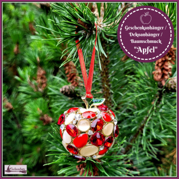 Geschenk-, Deko- oder Baumanhänger "Apfel"