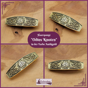 Haarspange „Odins Knoten“ in der Farbe Antikgold