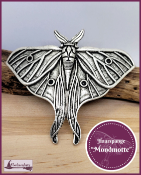 Haarspange "Mondmotte"