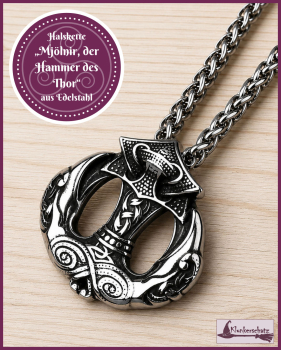 Preview: Halskette „Mjölnir, der Hammer des Thor“ aus Edelstahl