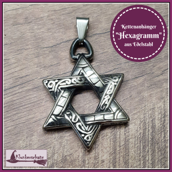 Kettenanhänger "Hexagramm" aus Edelstahl