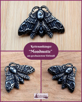 Kettenanhänger "Mondmotte" aus Edelstahl