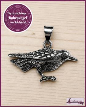 "Rabenvogel" - Kettenanhänger aus Edelstahl