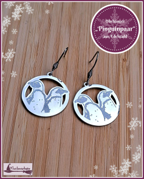 Ohrschmuck „Pinguinpaar“ aus Edelstahl