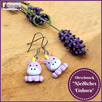 Ohrschmuck "Niedliches Einhorn"
