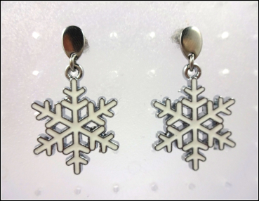 "Schneeflöckchen Weißröckchen" - Schneeflocken-Ohrhänger