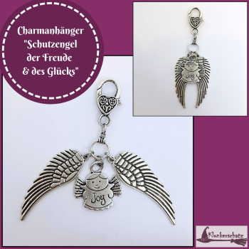 Charmanhänger "Schutzengel der Freude & des Glücks"