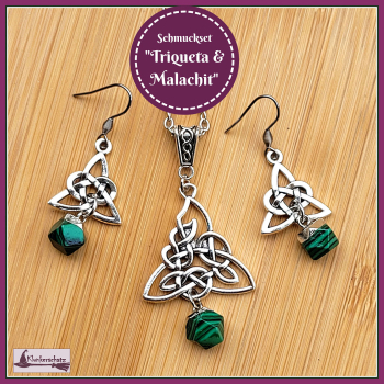 Schmuckset "Triqueta & Malachit"