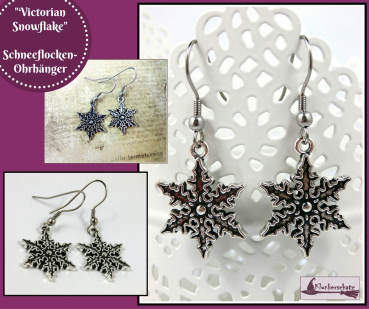 "Victorian Snowflake" - Schneeflocken-Ohrhänger