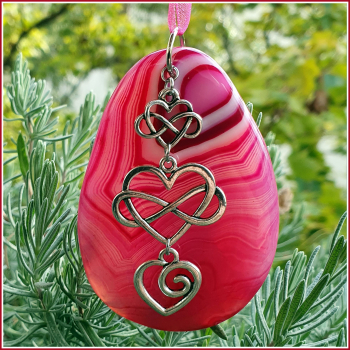 VERKAUFT - Sonnenstein / Fensterschmuck "Endless Love" - Unikat