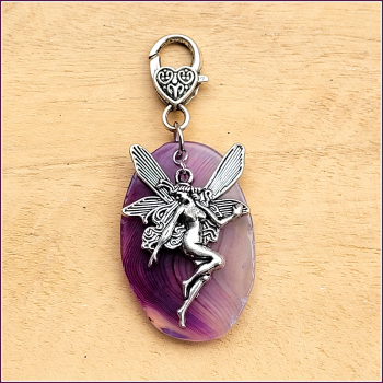 Charmanhänger / Schutamulett "Achat & Fairyqueen"