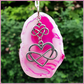 Sonnenstein / Fensterschmuck "Achat & Endlose Liebe" - Unikat