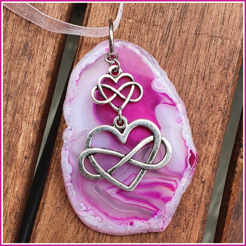 Sonnenstein / Fensterschmuck "Achat & Endlose Liebe" - Unikat