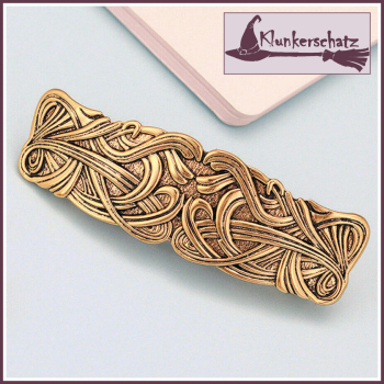 Haarspange "Keltisches Muster" in Antikgold