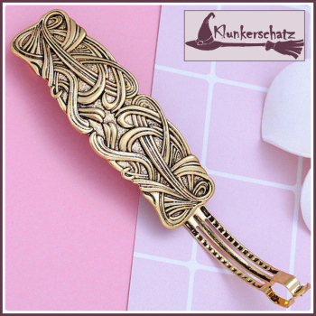 Haarspange "Keltisches Muster" in Antikgold
