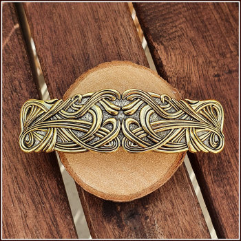 Haarspange "Keltisches Muster" in Antikgold