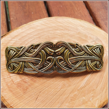 Haarspange "Keltisches Muster" in Antikgold
