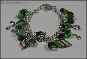 Auftragsarbeit - Set aus Charmanhänger, Armschmuck & Ohrhängern