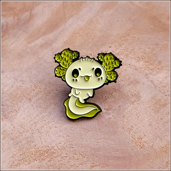 Pin "Grünes Axolotl"