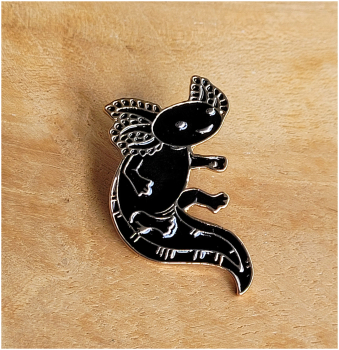 Pin "Schwarzes Axolotl"
