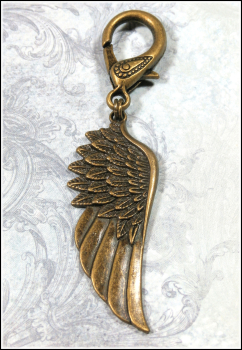 Charmanhänger "Engelsflügel in Bronze"