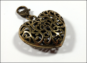 Charmanhänger "Herz in Bronze"